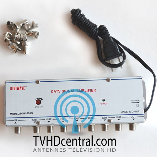 Répartiteur Amplificateur (8 out), TVHDcentral